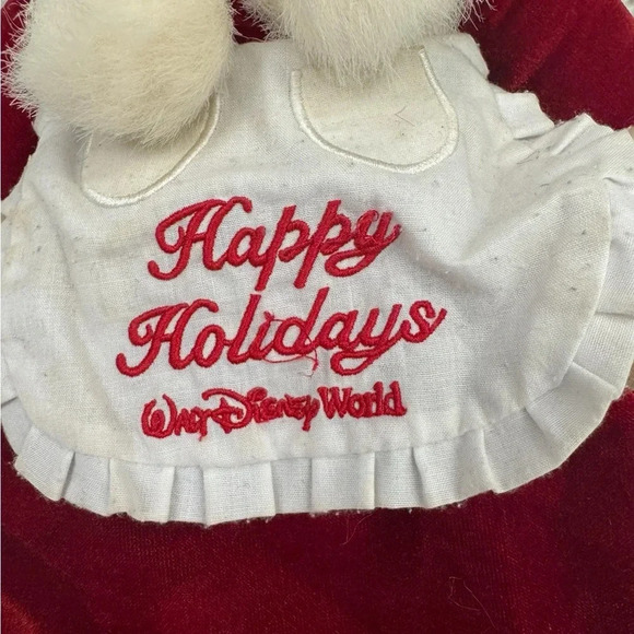 Walt Disney World Minnie Mouse Mrs. Clause Plush Gingerbread Christmas Toy GUC - Picture 5 of 15